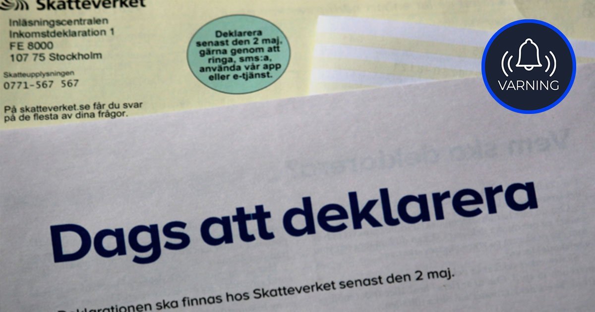 Bluffmejl och -sms i samband med deklarationen